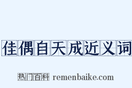 佳偶自天成近义词是什么意思的图片